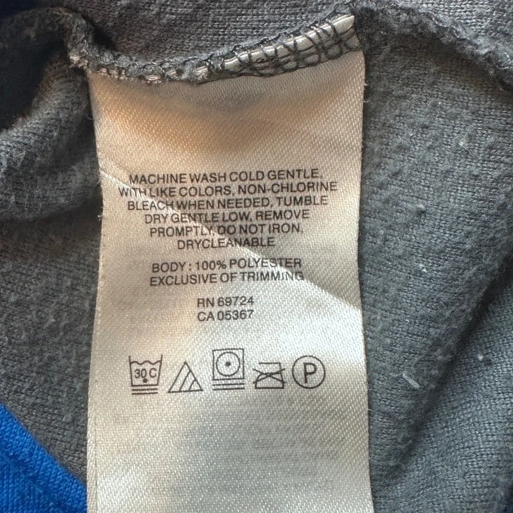 Columbia Fleece Pullover Mens L Blue 1/4 Zip Hiking Sweater Activewear Layer